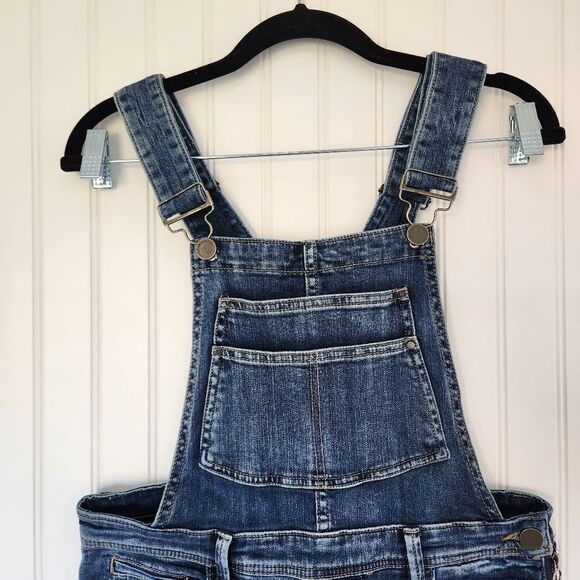 BLANK NYC Essential Dark Wash Denim Overalls size 27 - Picture 2 of 8